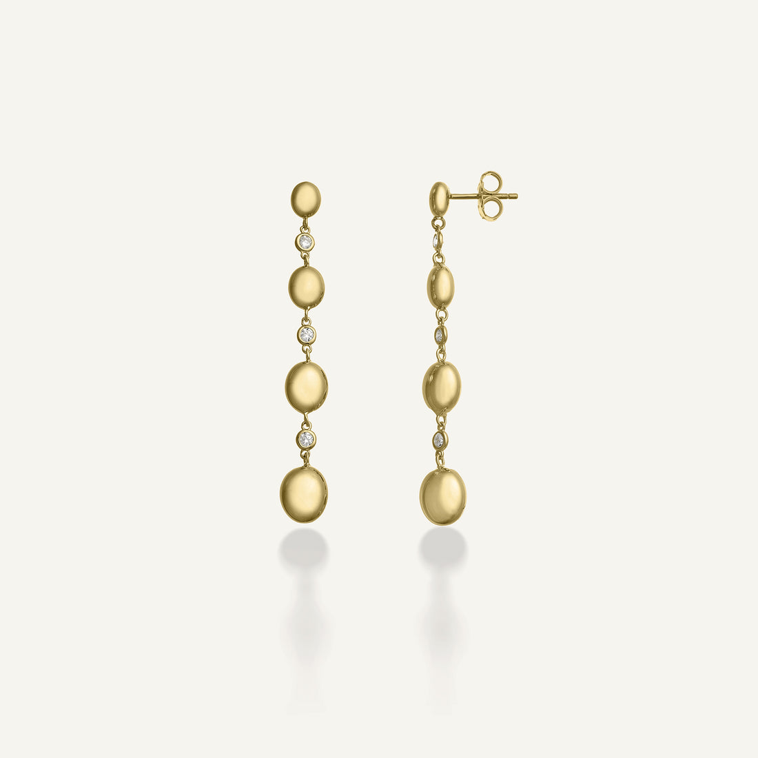 Chimento Gold earrings with diamonds — Yellow · White Diamond · One size