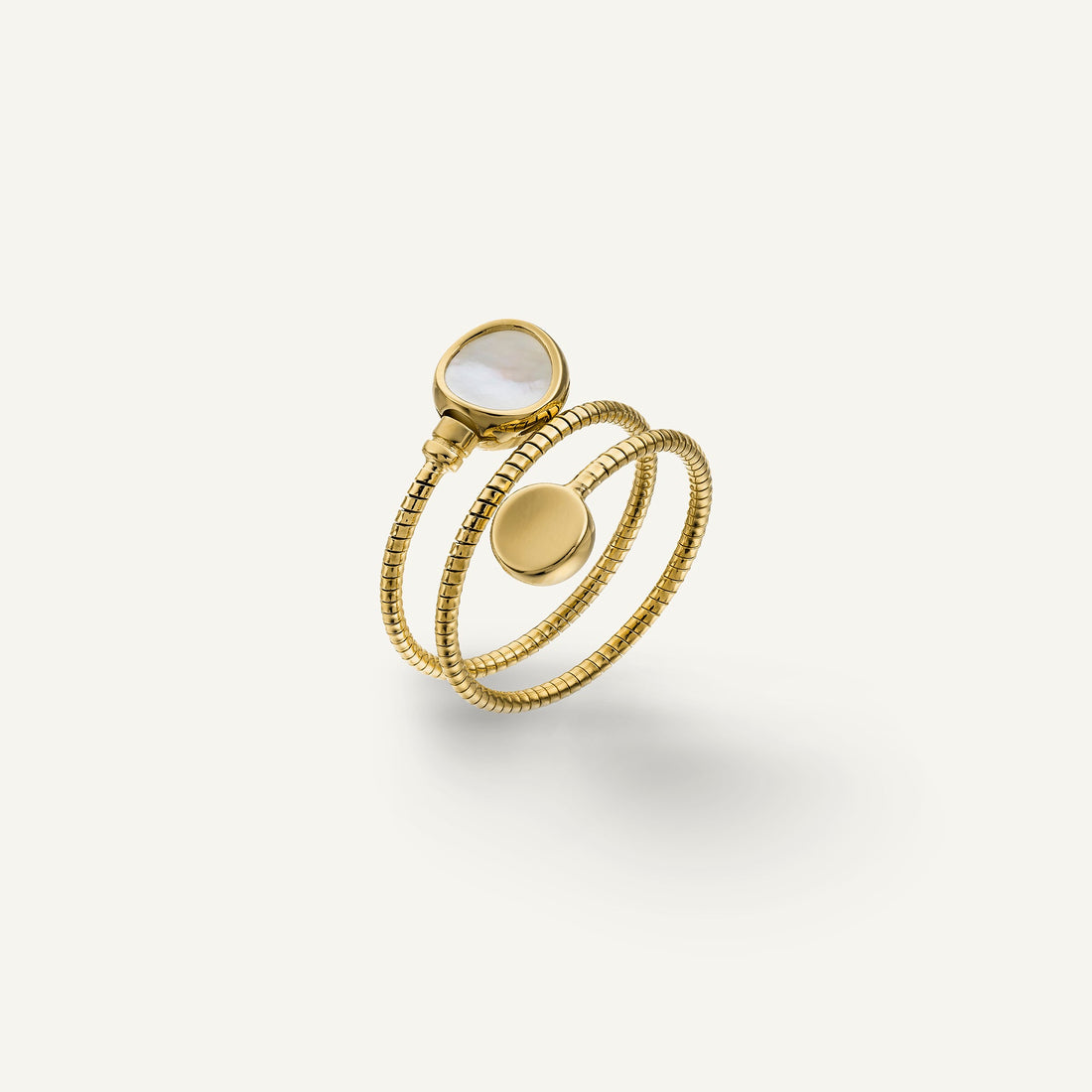 Chimento Gold ring with mother of pearl — Yellow · Mother of Pearl · One size