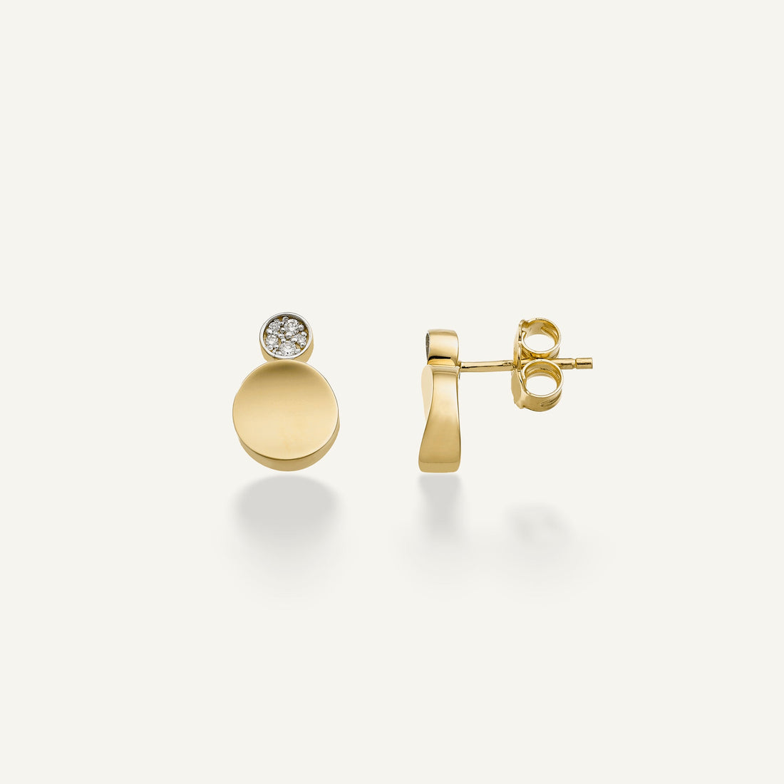 Chimento Gold earrings with diamonds — Yellow · White Diamond · One size