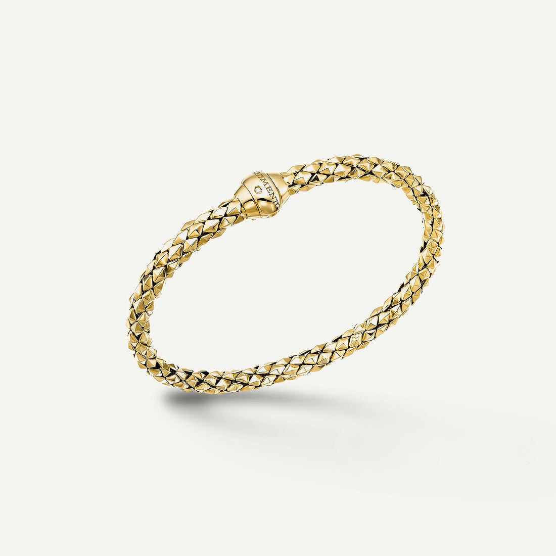 Chimento Gold flexible bracelet with diamonds — Yellow · White Diamond · One size