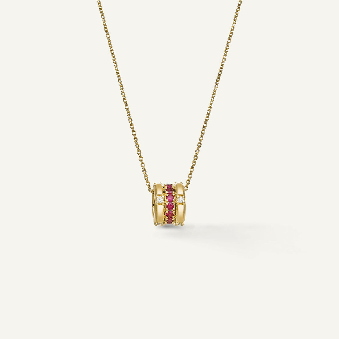 Chimento Gold necklace with diamonds and colored gemstones — catalog photograph 4