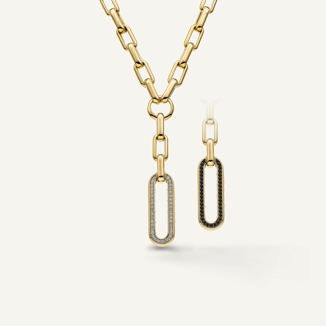 Chimento Gold necklace with diamonds — Yellow · Black and White Diamond · One size