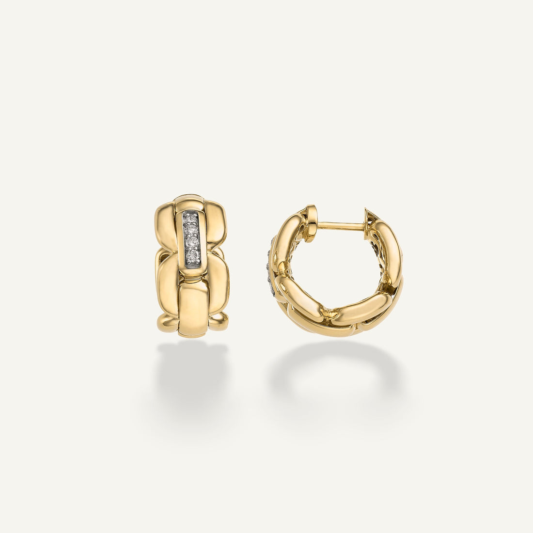 Chimento Gold earrings with diamonds — Yellow · White Diamond · One size
