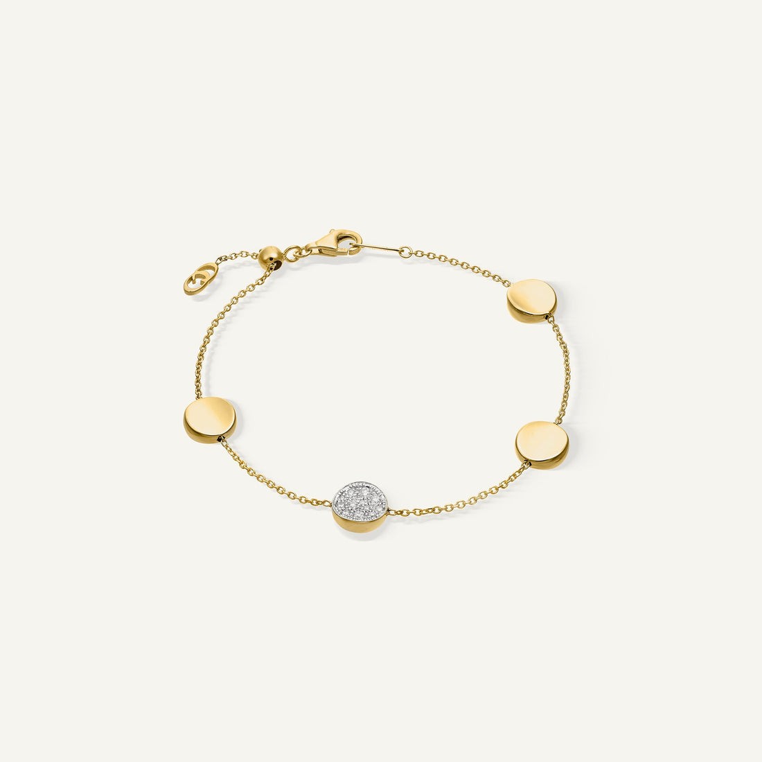 Chimento Gold bracelet with diamonds — Yellow · White Diamond · One size