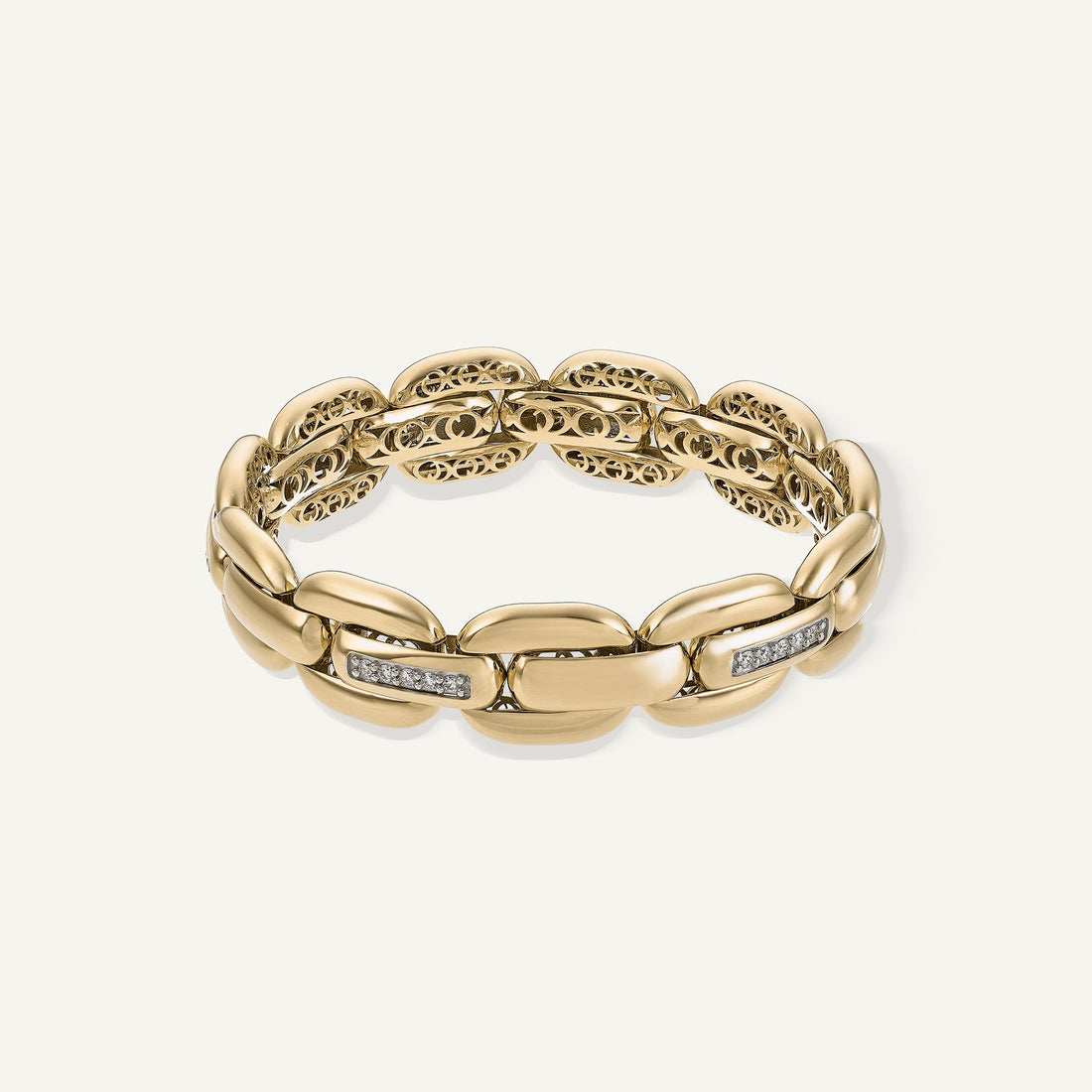 Chimento Gold bracelet with diamonds — Yellow · White Diamond · One size