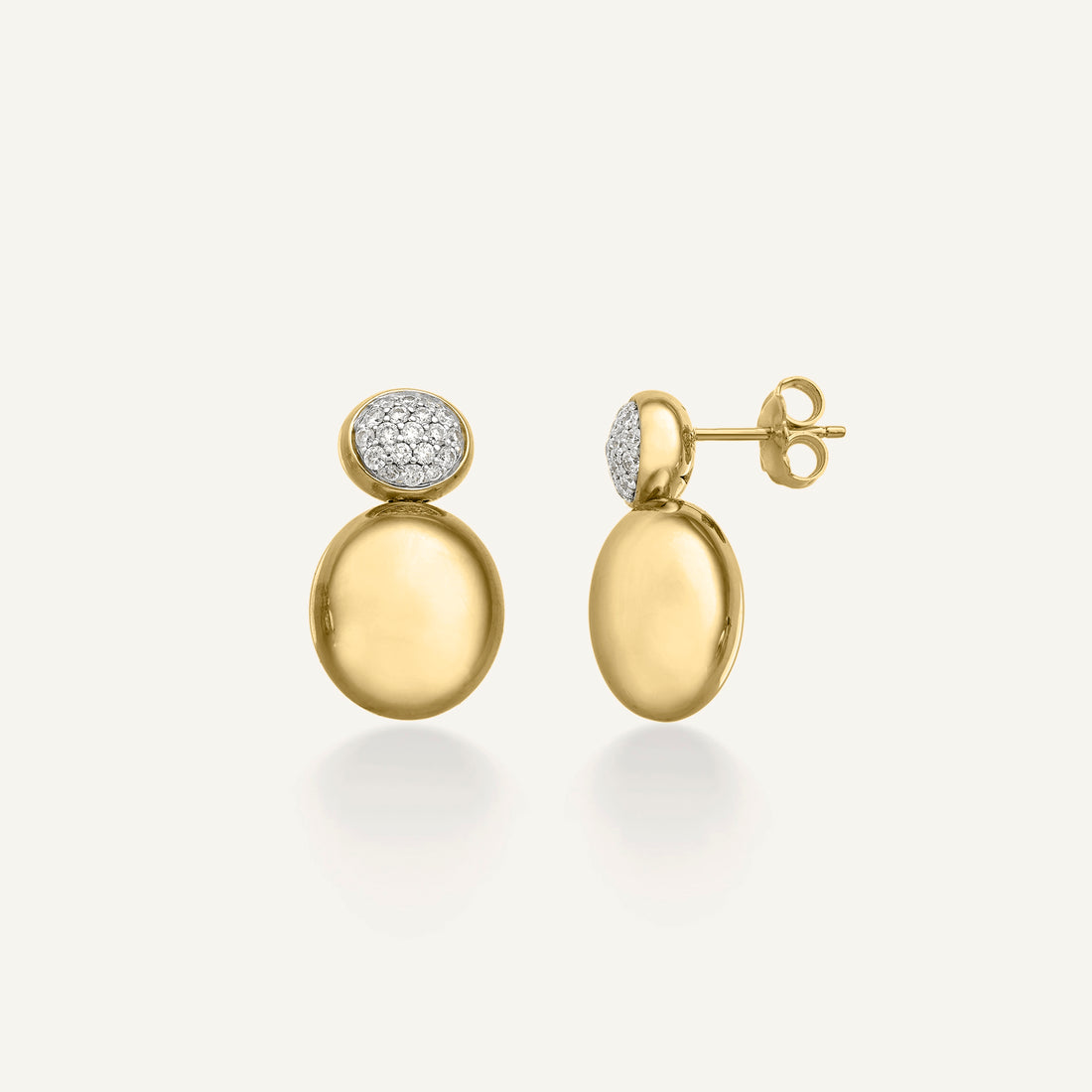 Chimento Gold earrings with diamonds — Yellow · White Diamond · One size