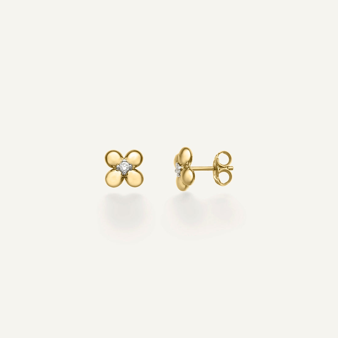 Chimento Gold earrings with diamonds — Yellow · White Diamond · One size