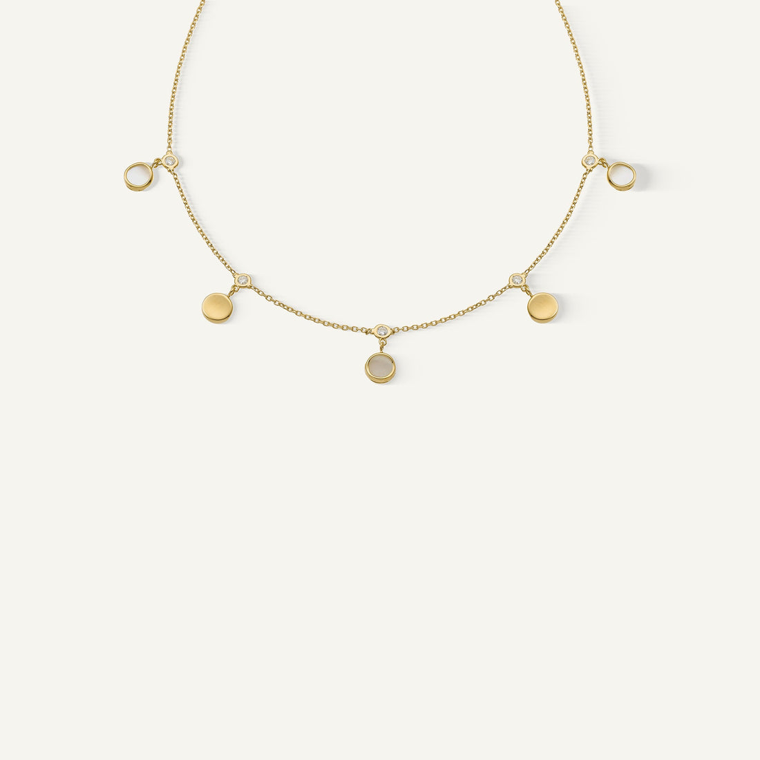 Chimento Gold necklace with mother of pearl and diamonds — Yellow · Mother of Pearl and Diamonds · One size