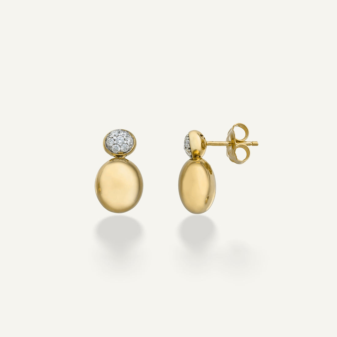Chimento Gold earrings with diamonds — Yellow · White Diamond · One size