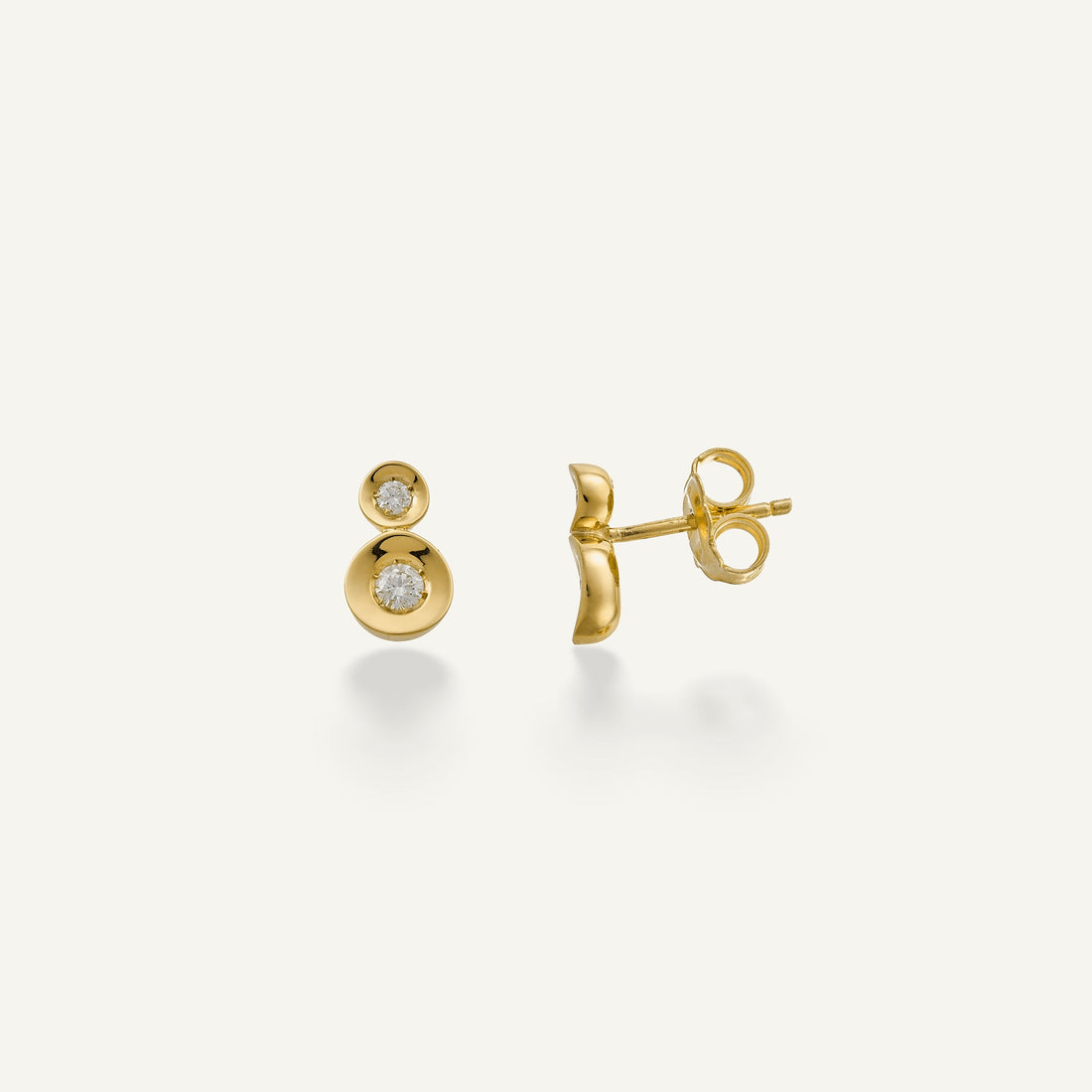 Chimento Gold earrings with diamonds — Yellow · White Diamond · One size