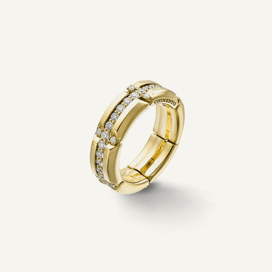 Chimento Gold ring with diamonds and colored gemstones — Yellow · White Diamond · One size