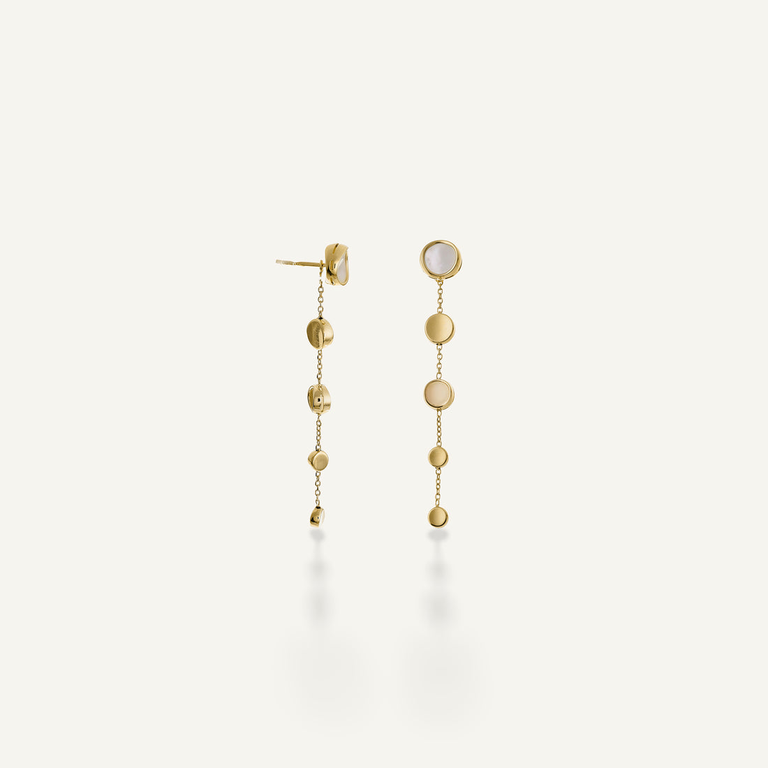 Chimento Gold earrings with mother of pearl — Yellow · Mother of Pearl · One size