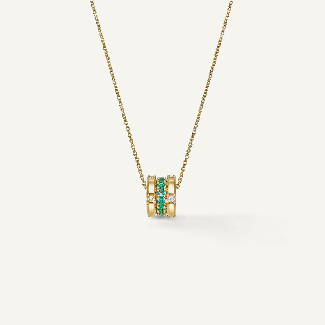 Chimento Gold necklace with diamonds and colored gemstones — catalog photograph 3
