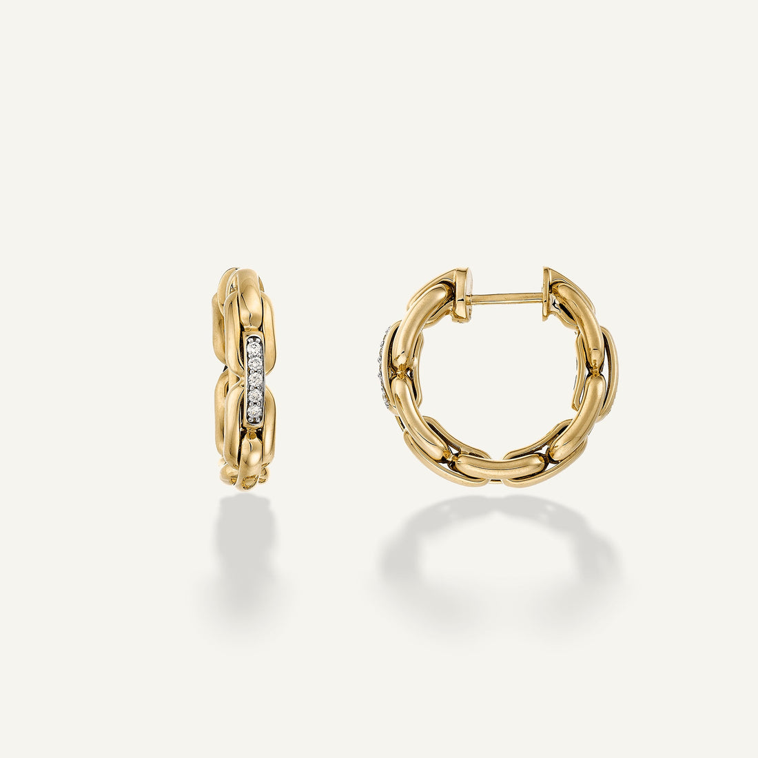 Chimento Gold earrings with diamonds — Yellow · White Diamond · One size