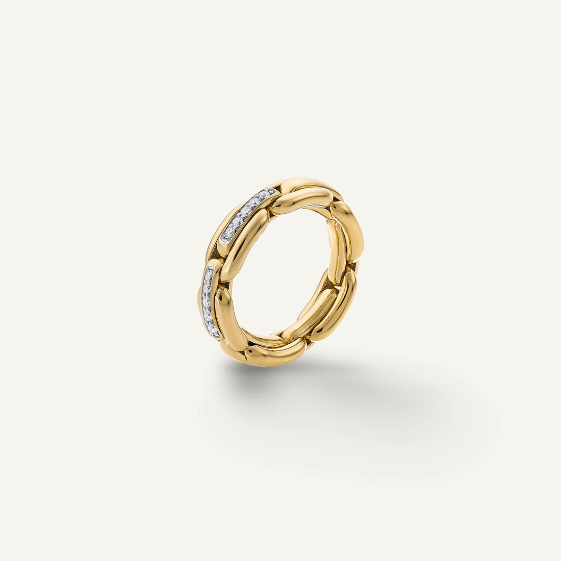 Chimento Gold ring with diamonds — Yellow · White Diamond · One size