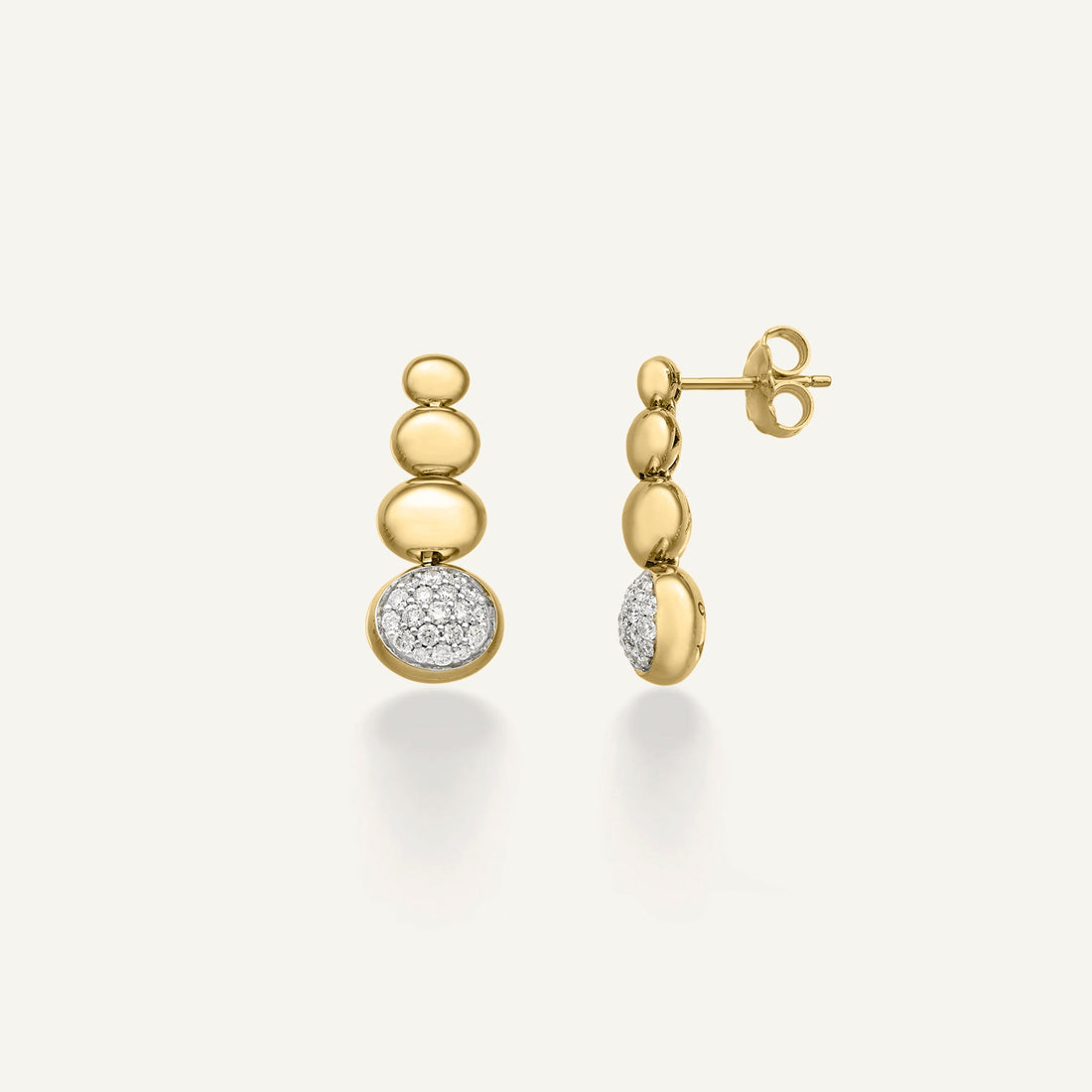 Chimento Gold earrings with diamonds — Yellow · White Diamond · One size