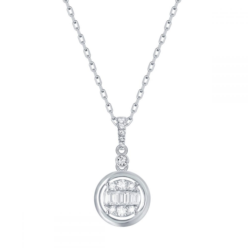 P36576WHT – 18K White Gold Diamond Pendant, 0.27 TCW