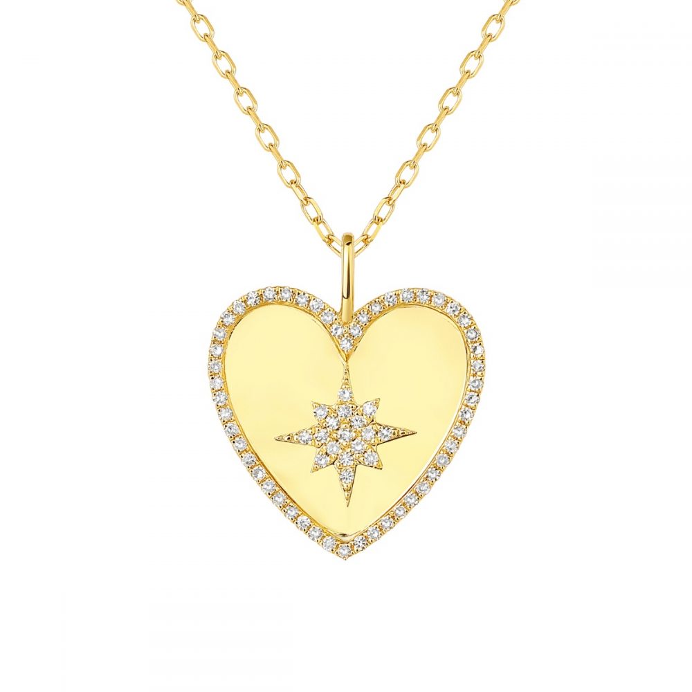P37173WHT – 18K Yellow Gold Diamond Pendant, 0.18 TCW