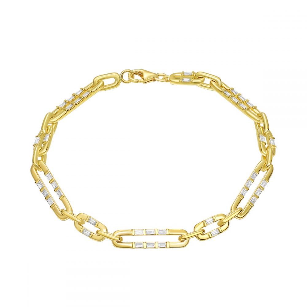 BL36813WHT – 18K Yellow Gold Diamond Bracelet, 1.03 TCW