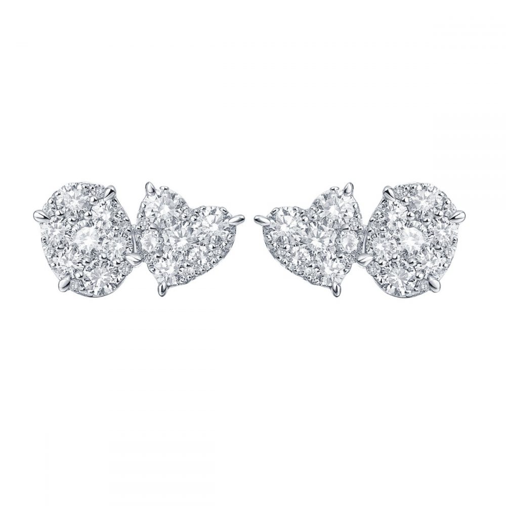 E37163WHT – 18K White Gold Diamond Earring, 1.01 TCW