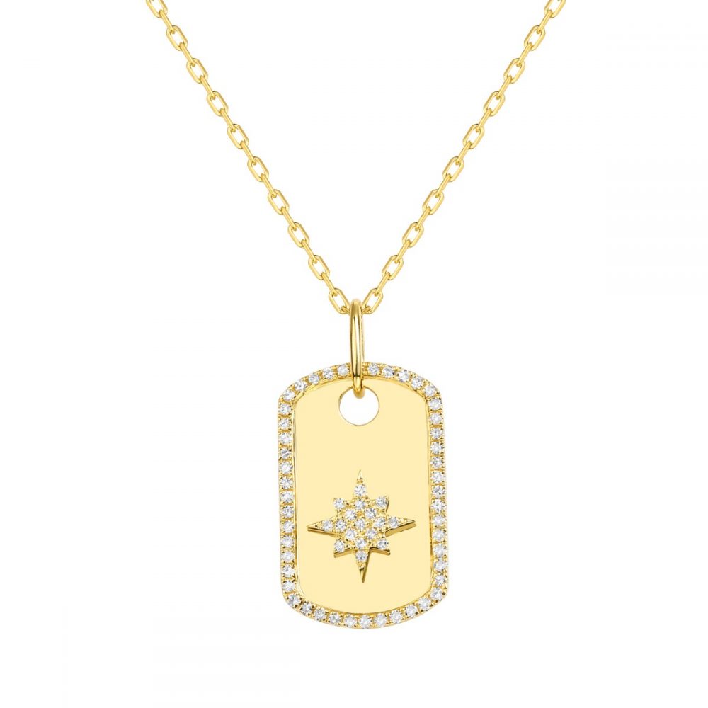 P37046WHT – 18K Yellow Gold Diamond Pendant, 0.16 TCW