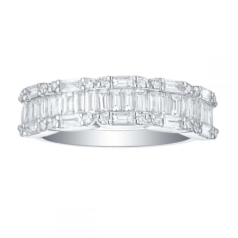 R34848WHT – 18K Yellow Gold Diamond Ring, 0.91 TCW