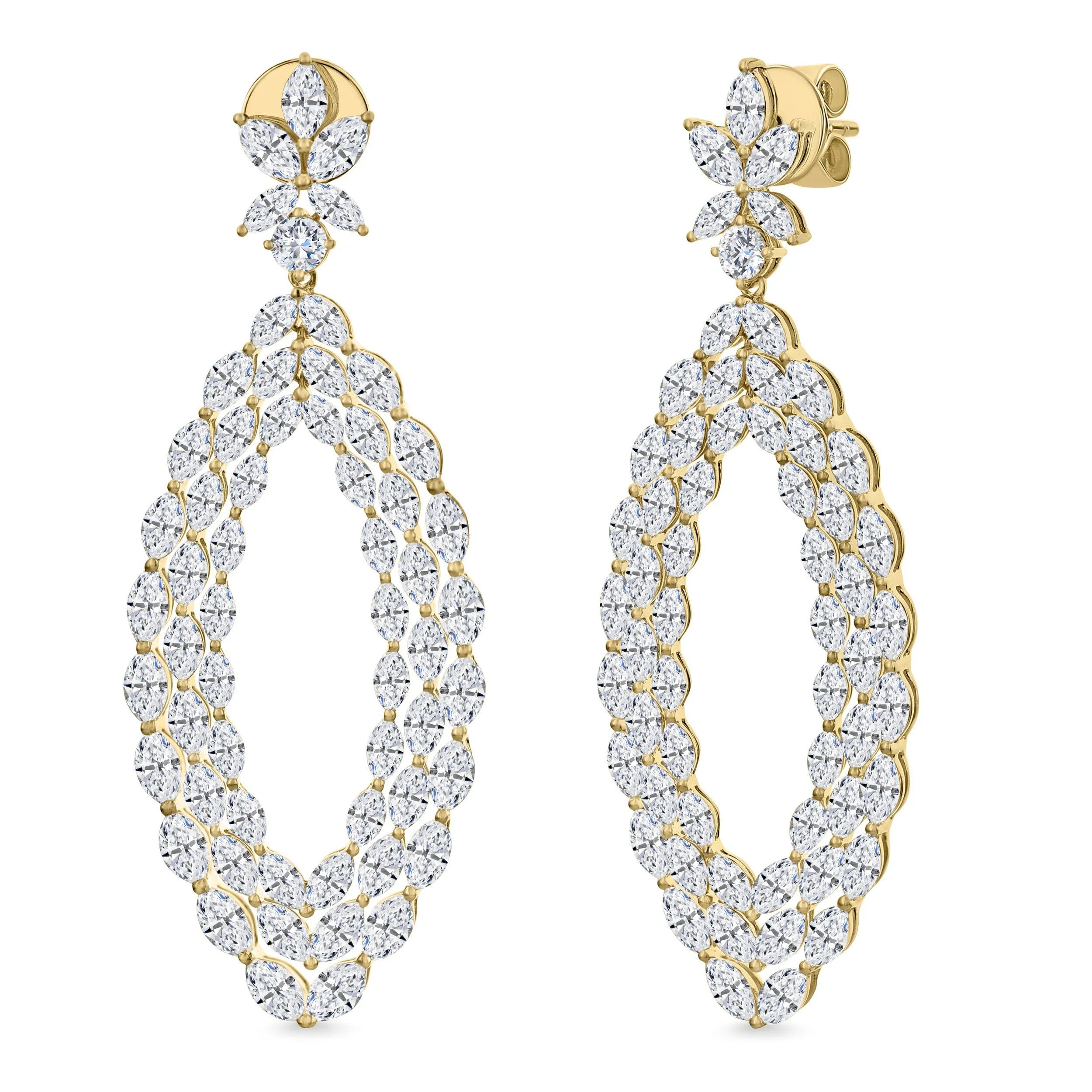 Diamond drop earrings