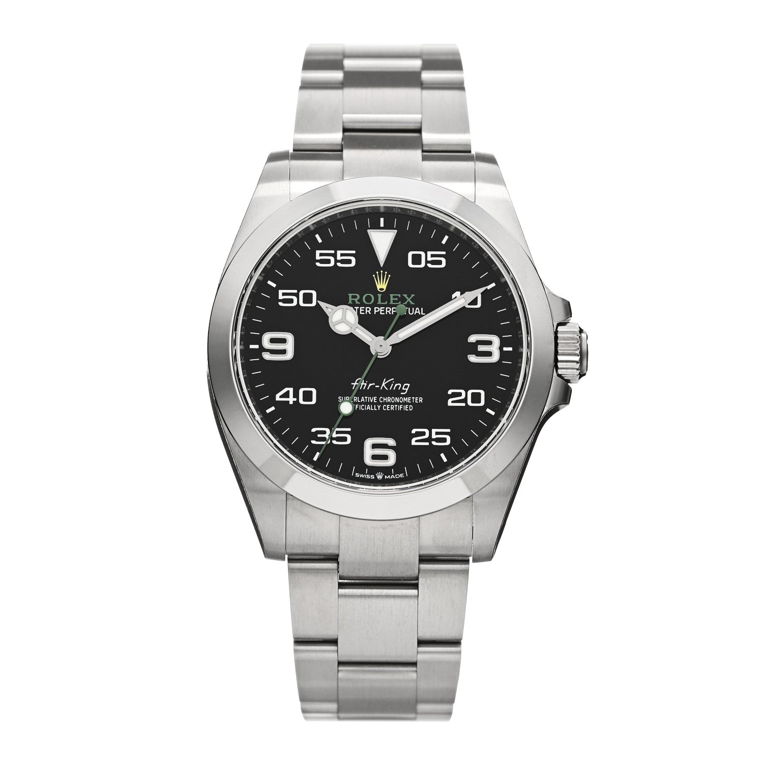 Rolex Stainless Steel 40mm Air-King Oyster Perpetual Watch Black 126900 — representative example